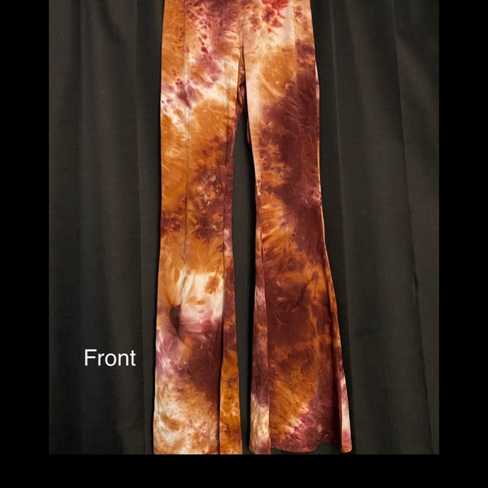 Tie dye flare pants